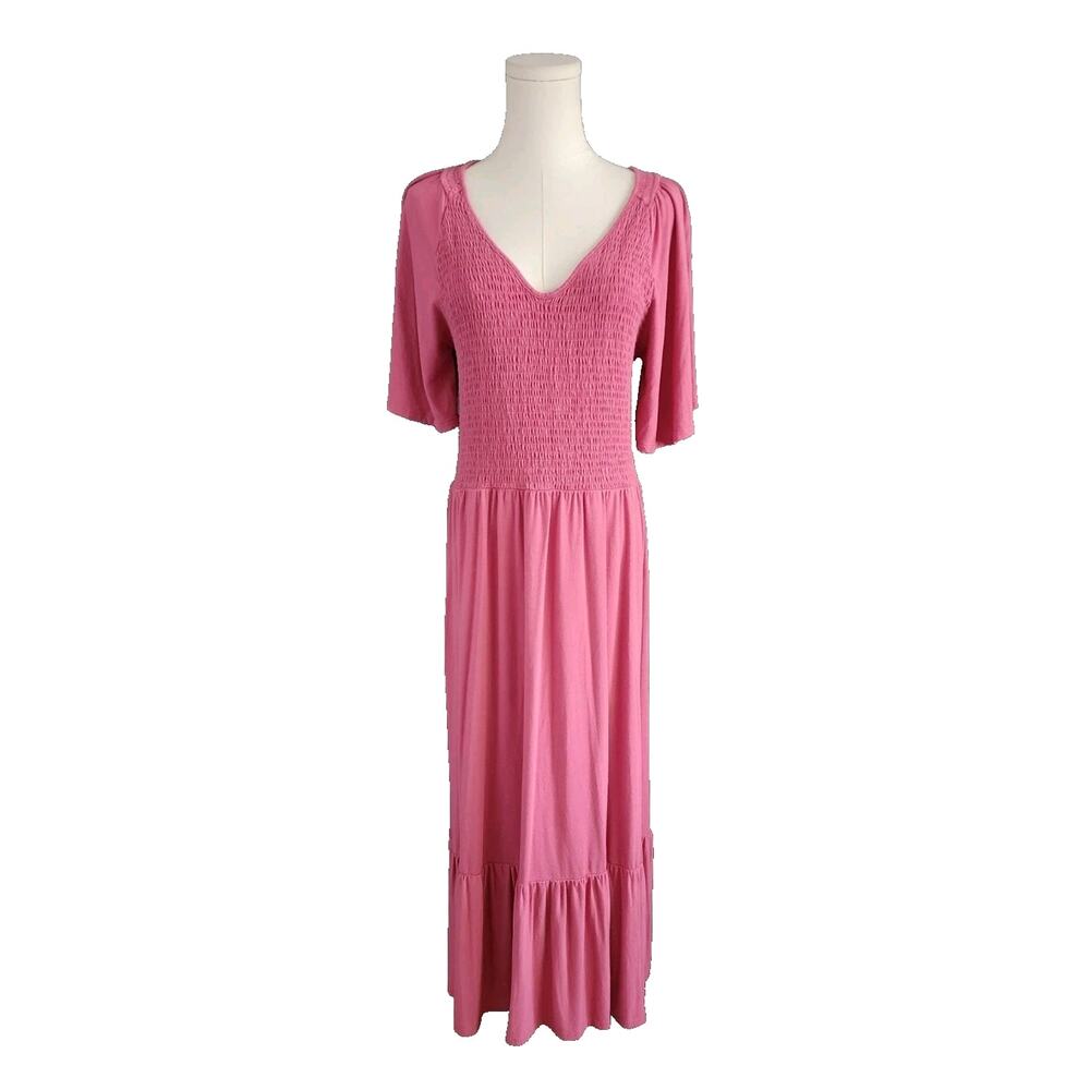 Matilda Jane Women Maxi Good Days Knit Smocked Dress Large Excellent Condition